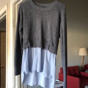 Banana Republic Sweater with Mock Layered Shirt